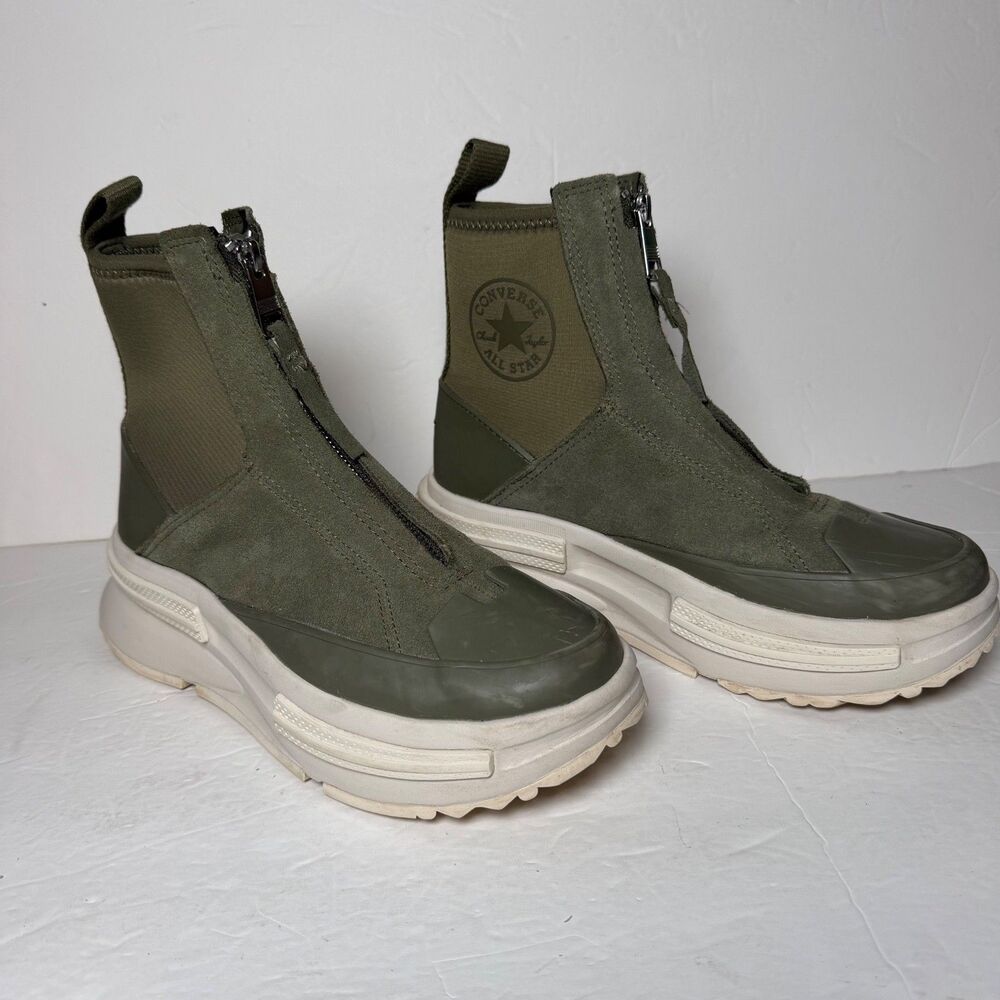 Converse Run Star Legacy Chelsea CX Boots Green Suede A05527C Womens 6.5 Mens 5